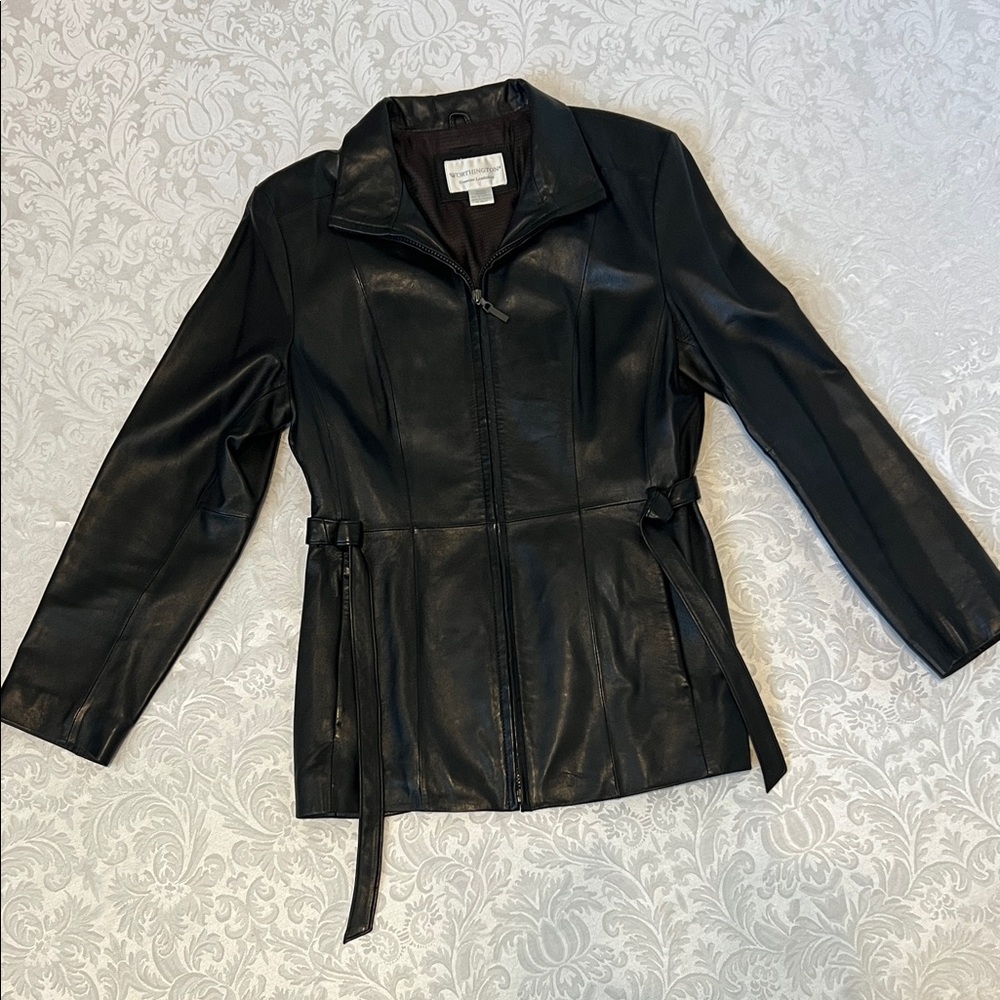 Worthington Classic Black Leather Jacket